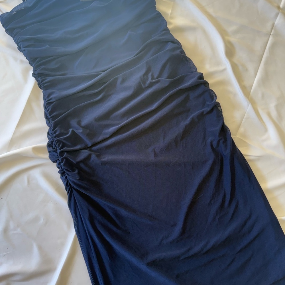 AFRM Navy Blue Ruched Dress - Picture 3 of 5